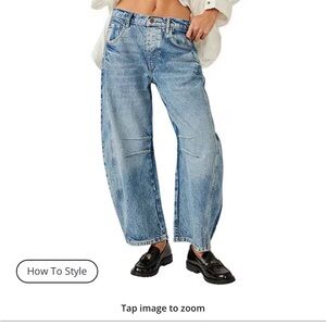 We the free good luck mid rise barrel jeans 27 nwt